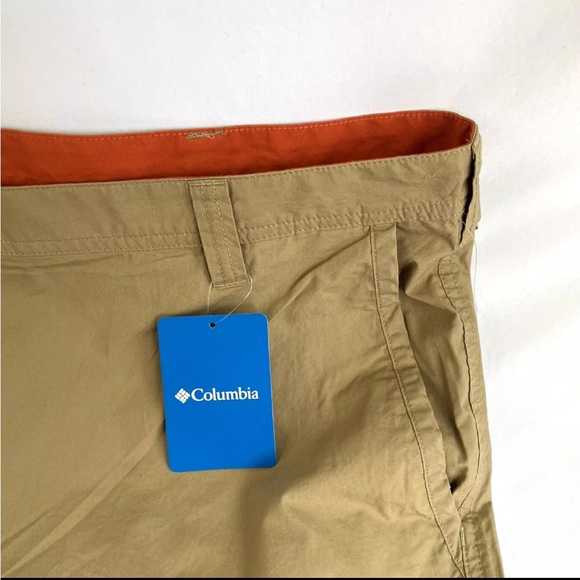 New Mens Columbia Big & Tall Washed Out Khaki Beige Casual Shorts Sz 50 NWT 10" - Picture 3 of 7